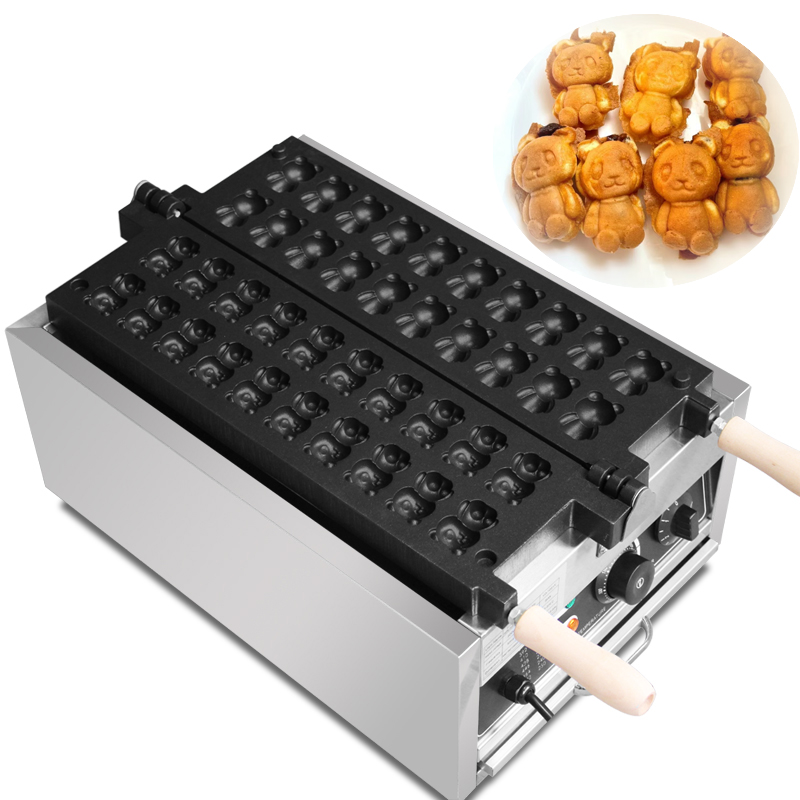 Egg Waffle Pan - Commercial 20Pcs Bear Shape Taiyaki Machine