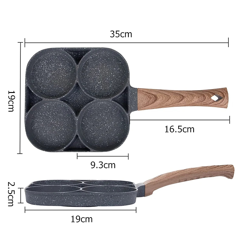 Pancake Egg Frying Pan 4 Cups  - đánh giá và giá Mini Pancake Griddle