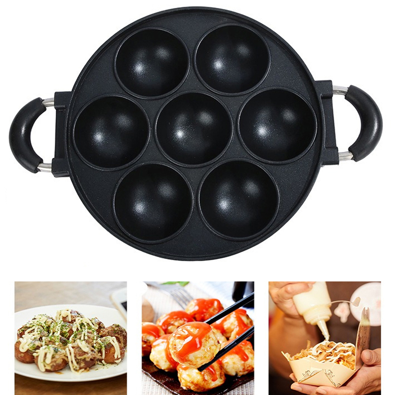 7 Hole Cake Cooking Pan Cast I - đánh giá và giá Egg Waffle Pan