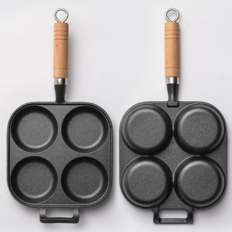 JUSTINLAU 2/4-Hole Cast Iron O - đánh giá và giá Egg Waffle Pan