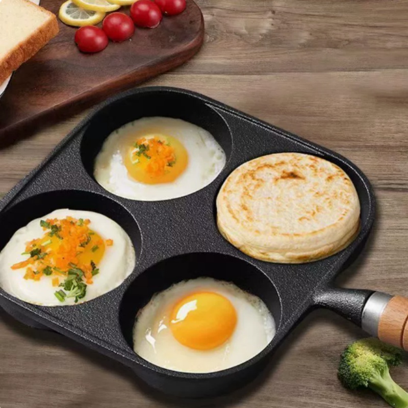 JUSTINLAU 2/4-Hole Cast Iron O - đánh giá và giá Egg Waffle Pan
