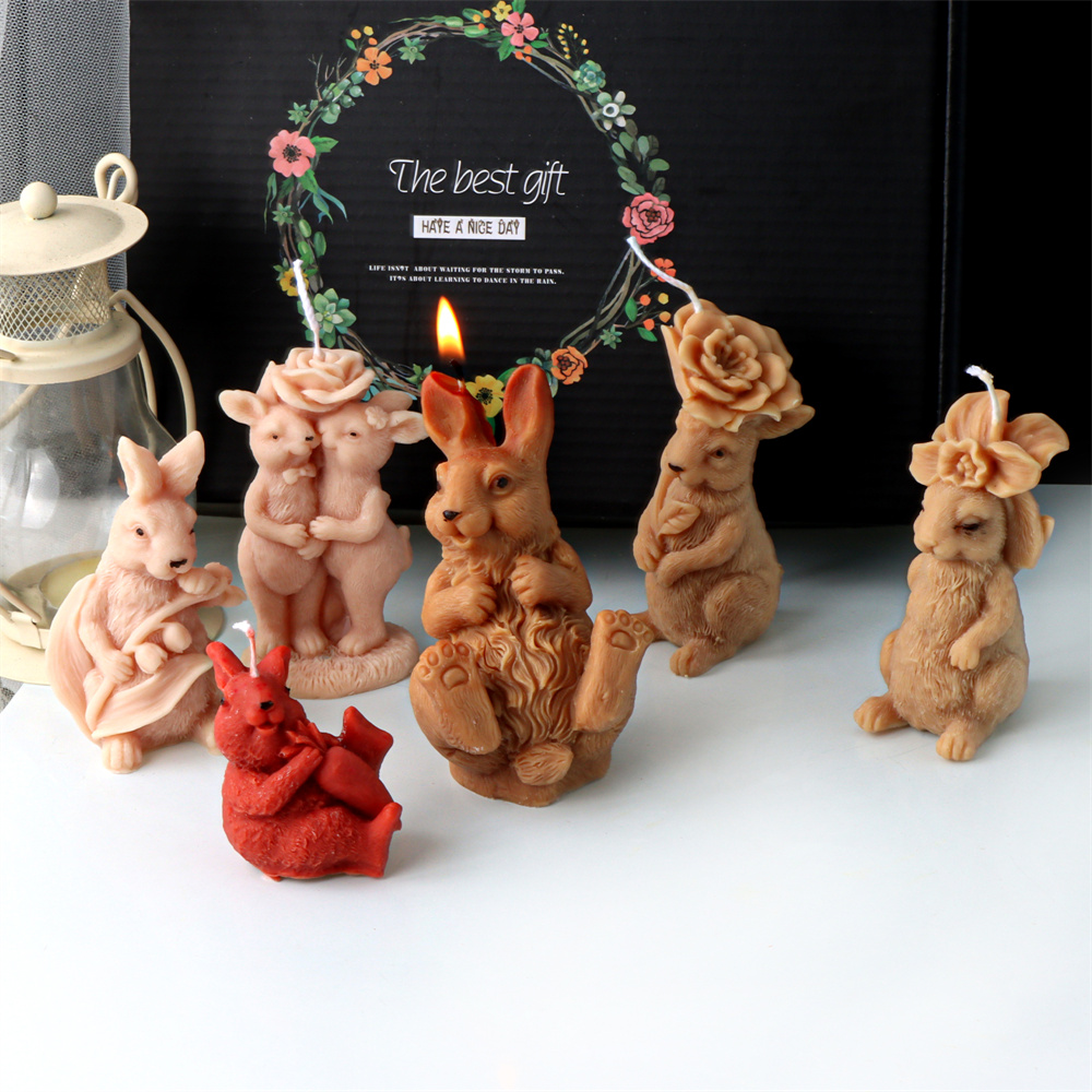 3D Flower Rabbit Candle Silico - đánh giá và giá Bunny Cake Mold