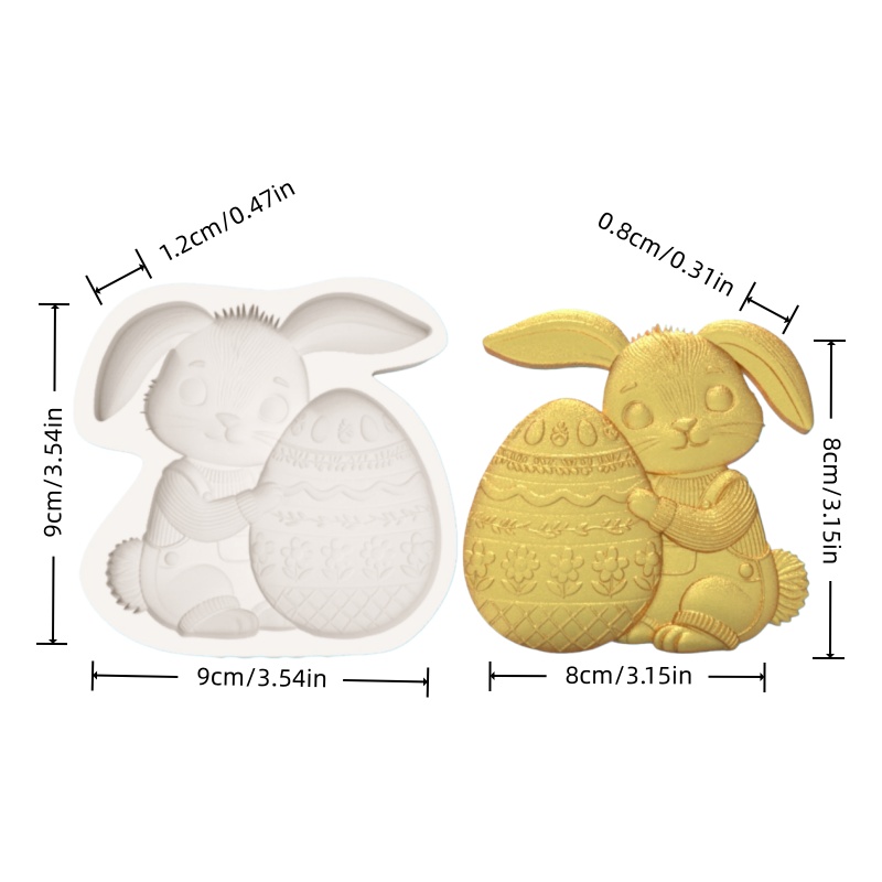 Easter Egg-Holding Bunny Silic - đánh giá và giá Bunny Cake Mold