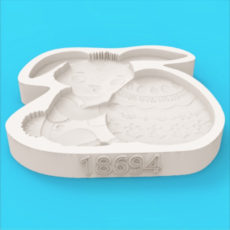 Easter Egg-Holding Bunny Silic - đánh giá và giá Bunny Cake Mold